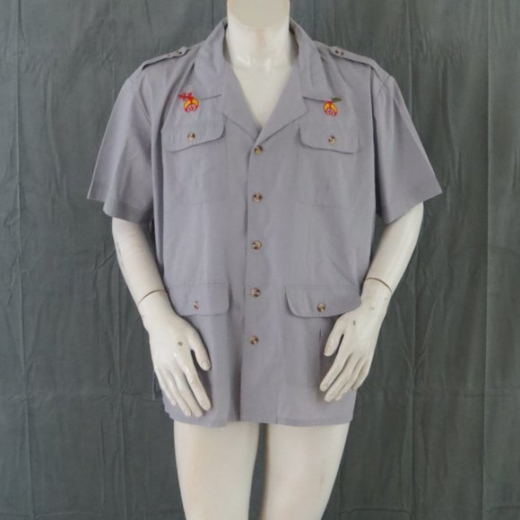 Vintage Shirners Shirt - Summer Cook Shirt - Stitched in Logos - Mens 3 XL - Picture 6 of 10